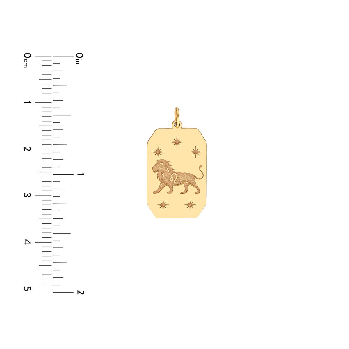 Birmingham Jewelry - 14K Yellow Gold Leo Engraved Pendant - Birmingham Jewelry