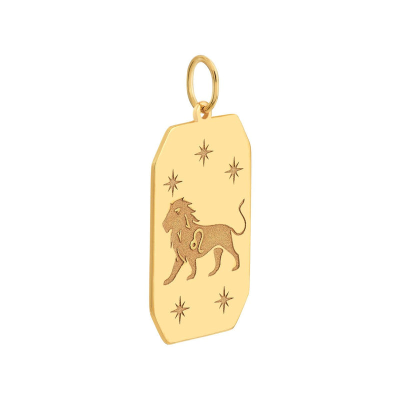 Birmingham Jewelry - 14K Yellow Gold Leo Engraved Pendant - Birmingham Jewelry