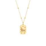 Birmingham Jewelry - 14K Yellow Gold Leo Engraved Pendant - Birmingham Jewelry