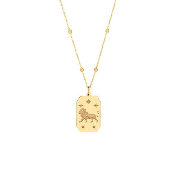 Birmingham Jewelry - 14K Yellow Gold Leo Engraved Pendant - Birmingham Jewelry