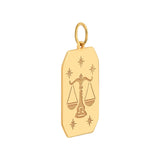 Birmingham Jewelry - 14K Yellow Gold Libra Engraved Pendant - Birmingham Jewelry