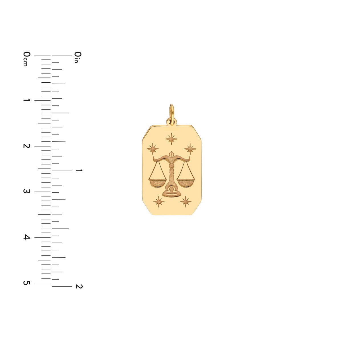Birmingham Jewelry - 14K Yellow Gold Libra Engraved Pendant - Birmingham Jewelry