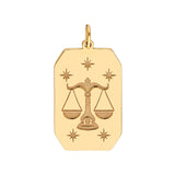 Birmingham Jewelry - 14K Yellow Gold Libra Engraved Pendant - Birmingham Jewelry