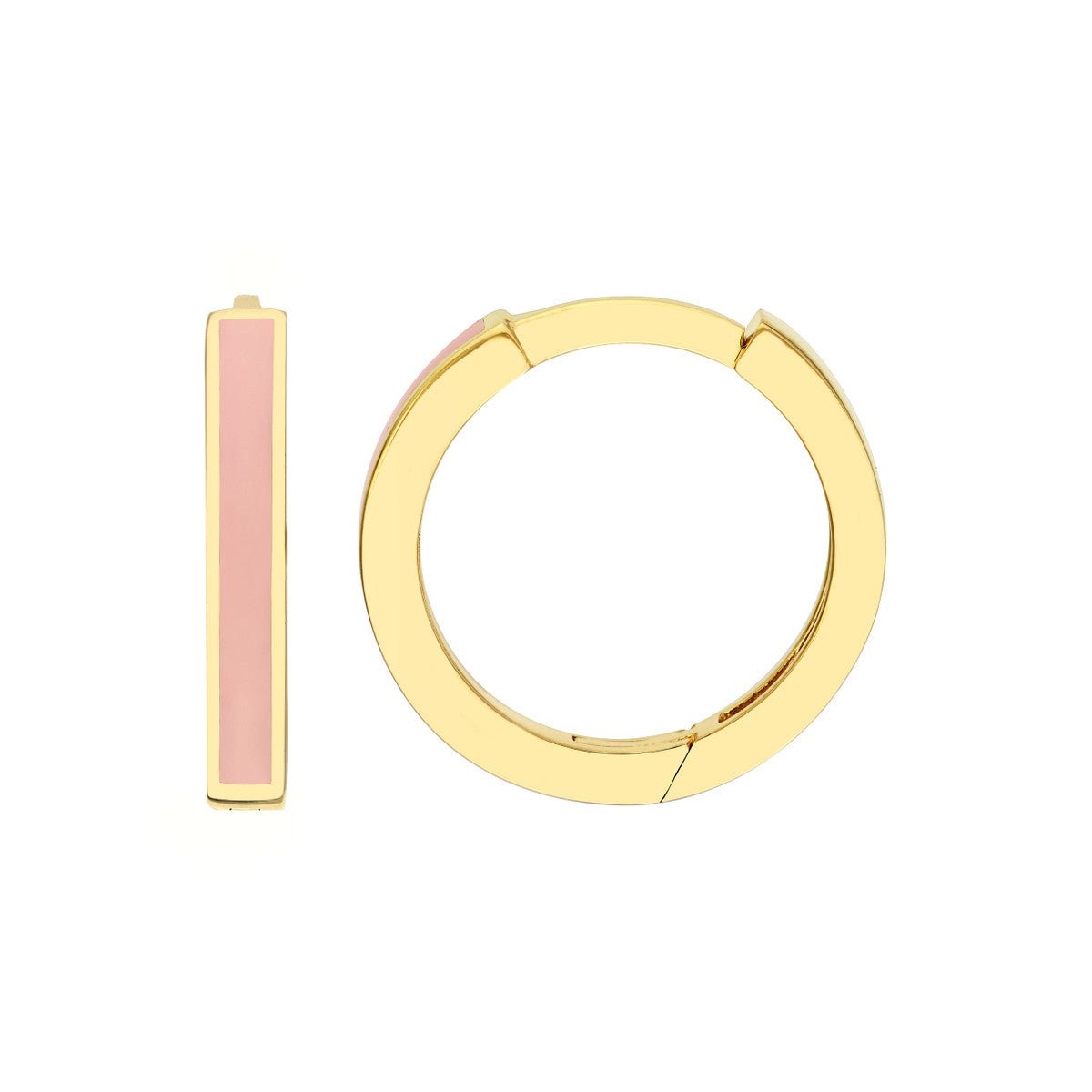 14K Yellow Gold Light Pink Baby Hoop Earrings Birmingham Jewelry Earrings Birmingham Jewelry 