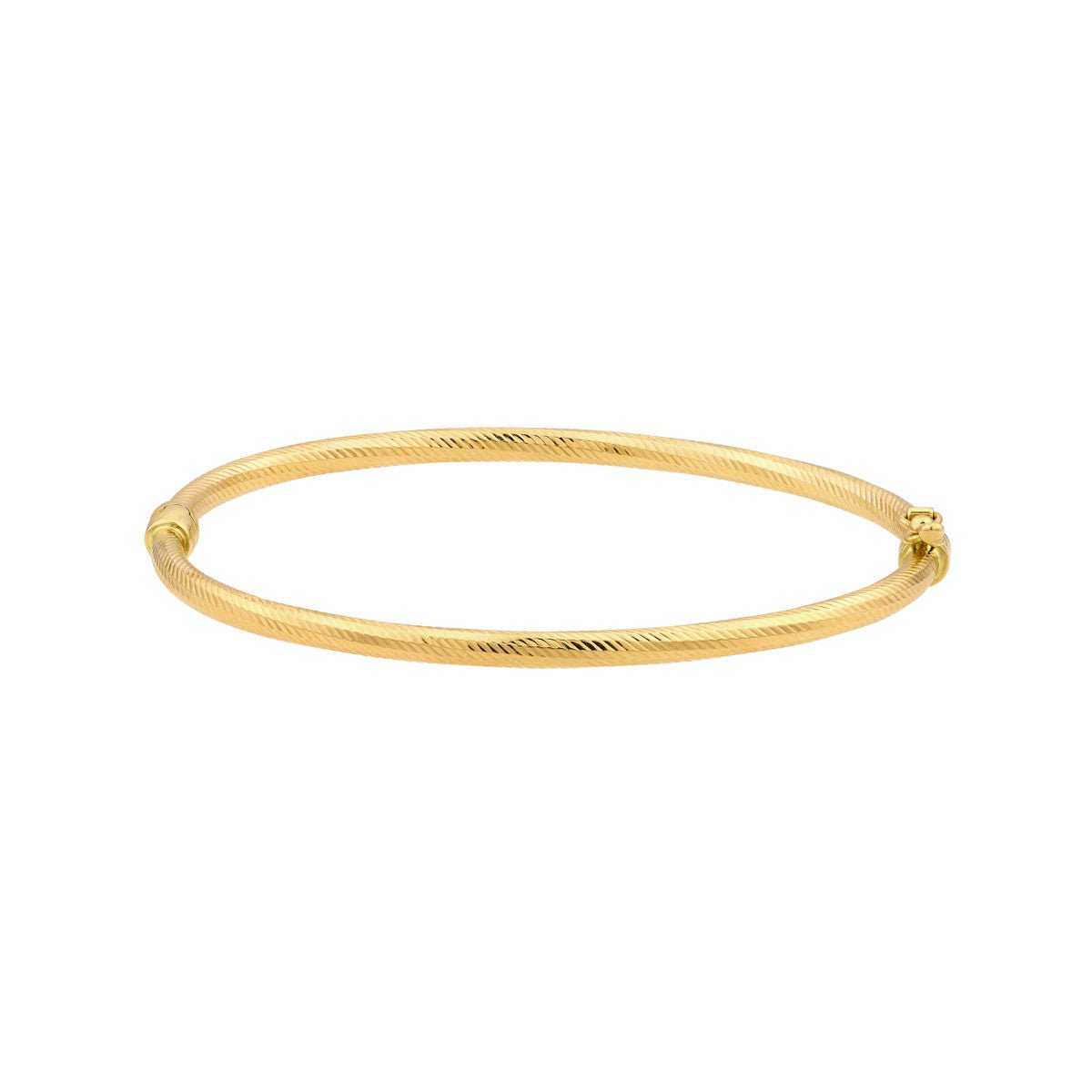 Birmingham Jewelry - 14K Yellow Gold Linear Pattern Bangle - Birmingham Jewelry