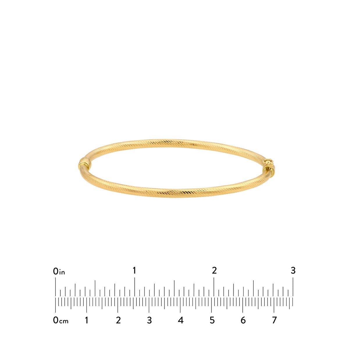 Birmingham Jewelry - 14K Yellow Gold Linear Pattern Bangle - Birmingham Jewelry