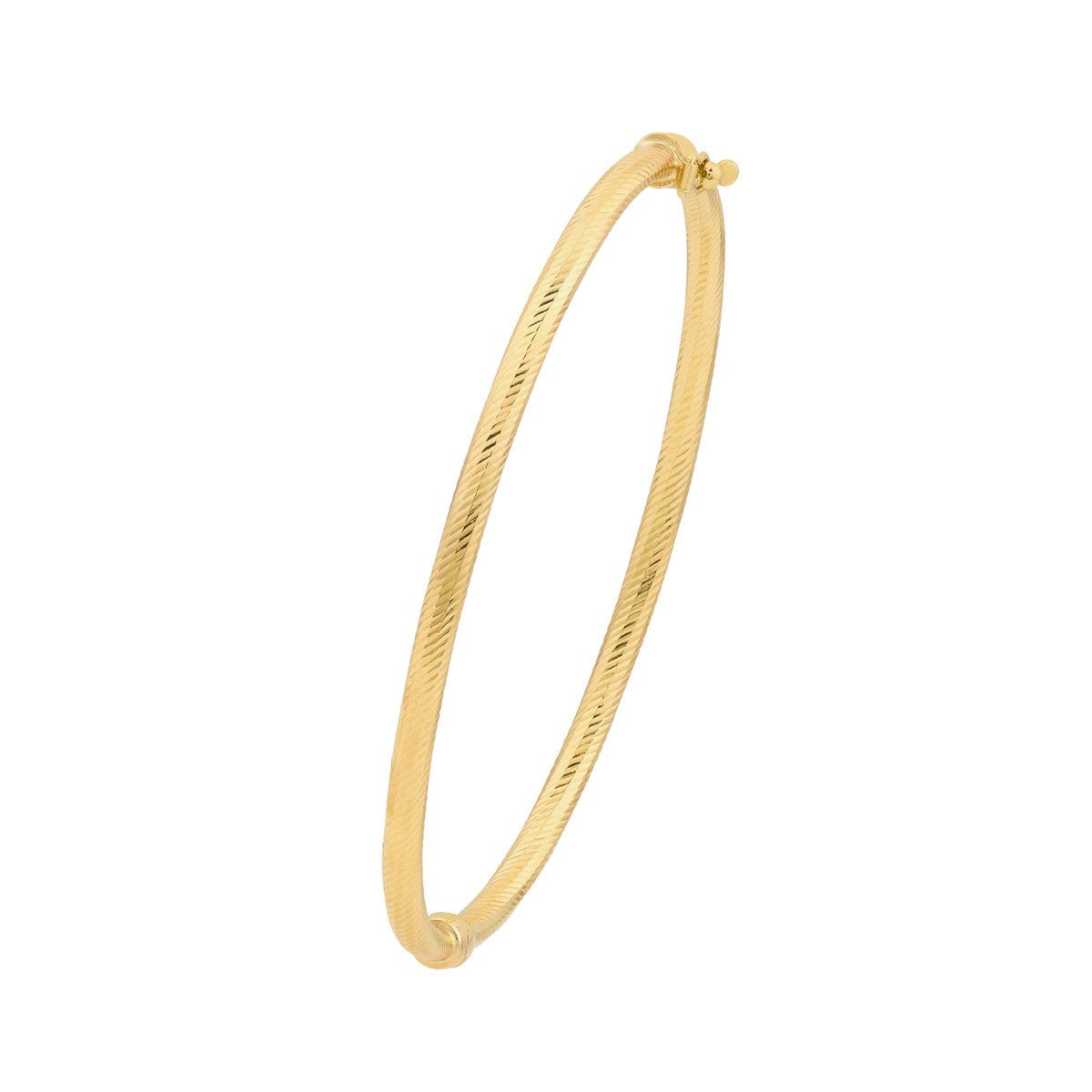 Birmingham Jewelry - 14K Yellow Gold Linear Pattern Bangle - Birmingham Jewelry