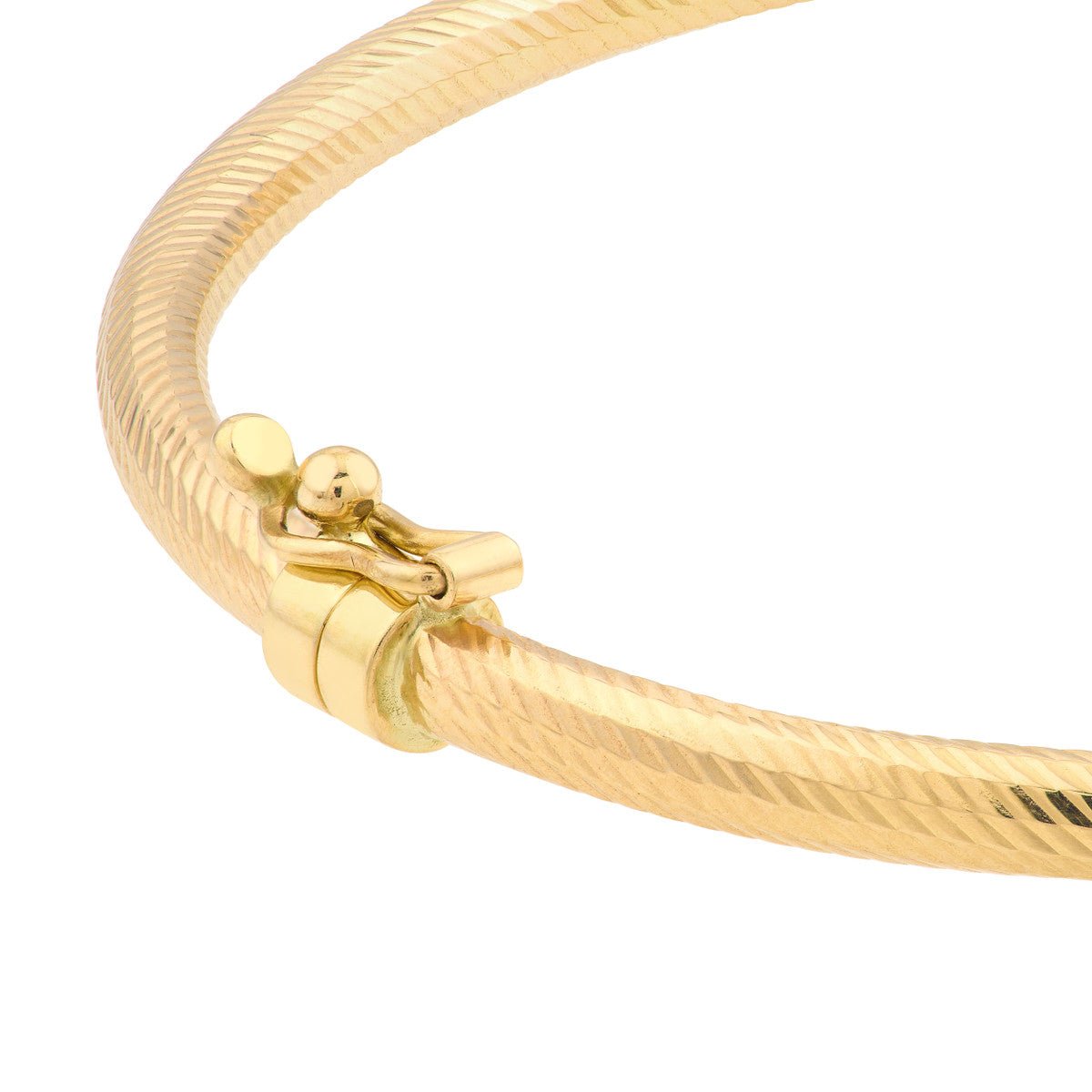 Birmingham Jewelry - 14K Yellow Gold Linear Pattern Bangle - Birmingham Jewelry