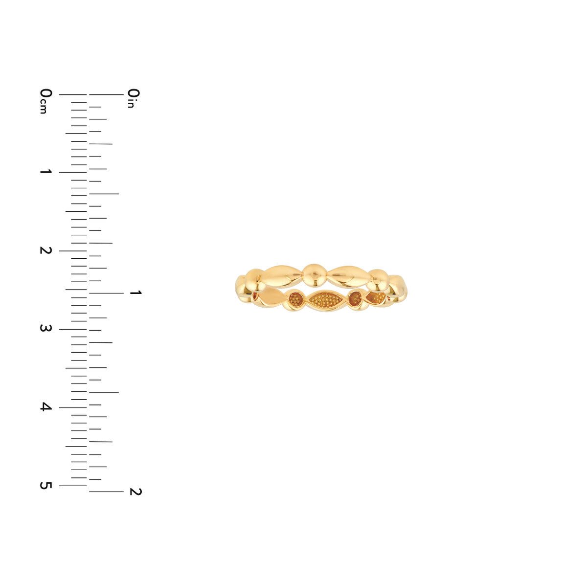 Birmingham Jewelry - 14K Yellow Gold Marquise and Round Bead Band - Birmingham Jewelry