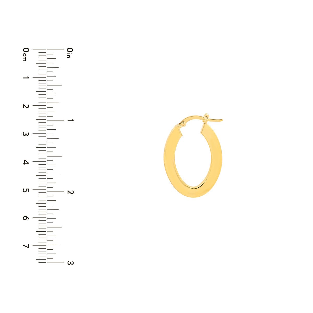 Birmingham Jewelry - 14K Yellow Gold Marquise Rectangular Hoop Earrings - Birmingham Jewelry