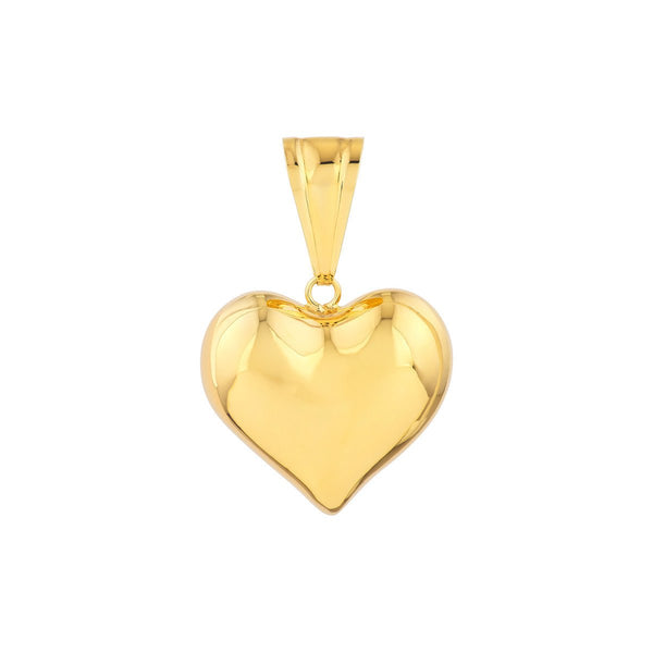 Birmingham Jewelry - 14K Yellow Gold Medium Puffed Heart Pendant - Birmingham Jewelry