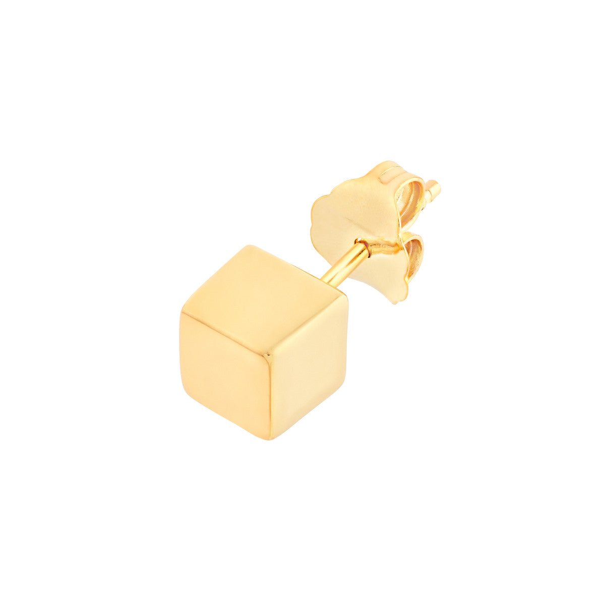 Birmingham Jewelry - 14K Yellow Gold Mini Cube Stud Earrings - Birmingham Jewelry