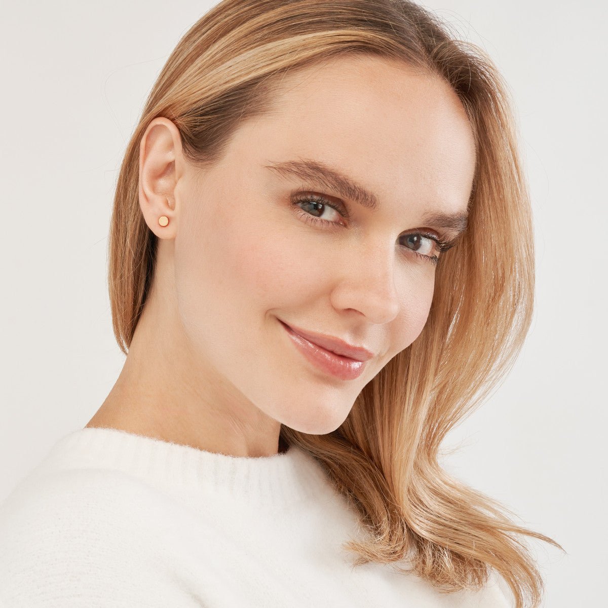 Birmingham Jewelry - 14K Yellow Gold Mini Disc Stud Earrings on Post Back - Birmingham Jewelry