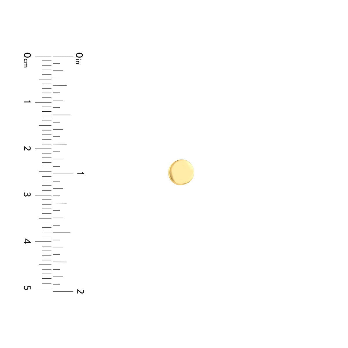 Birmingham Jewelry - 14K Yellow Gold Mini Disc Stud Earrings on Post Back - Birmingham Jewelry