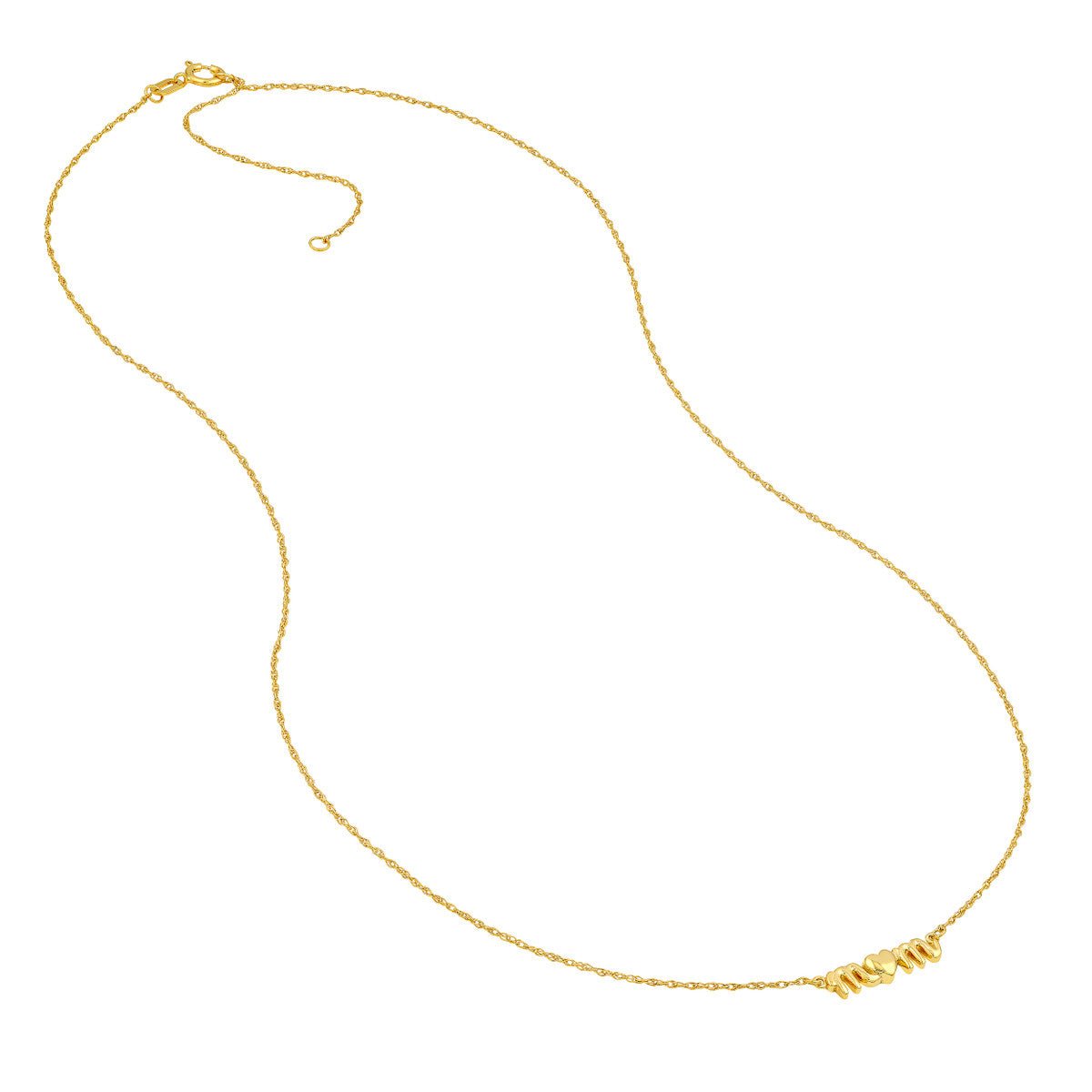 Birmingham Jewelry - 14K Yellow Gold Mom Heart Necklace - Birmingham Jewelry