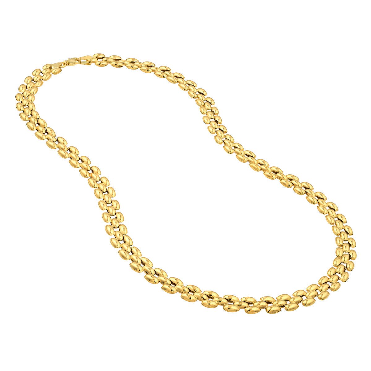 Birmingham Jewelry - 14K Yellow Gold Multi Row Polished Chain - Birmingham Jewelry