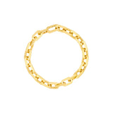 Birmingham Jewelry - 14K Yellow Gold Octagon Long Link Fancy Bracelet - Birmingham Jewelry