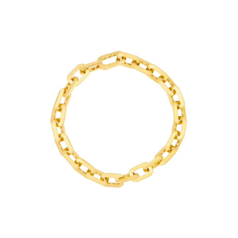 Birmingham Jewelry - 14K Yellow Gold Octagon Long Link Fancy Bracelet - Birmingham Jewelry