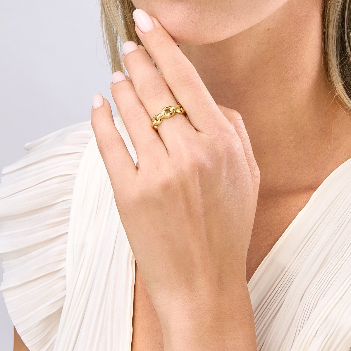 Birmingham Jewelry - 14K Yellow Gold Open Cable Ring - Birmingham Jewelry