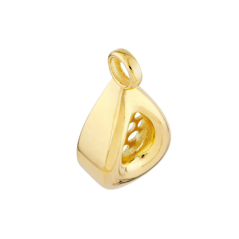 Birmingham Jewelry - 14K Yellow Gold Open Teardrop Oval Charm - Birmingham Jewelry