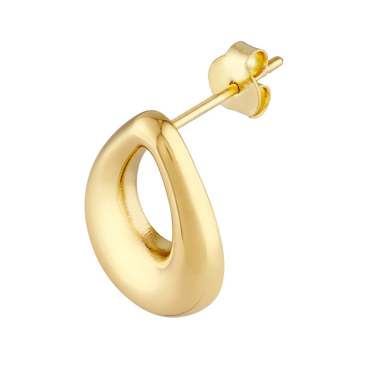14K Yellow Gold Open Teardrop Stud Earrings Birmingham Jewelry Earrings Birmingham Jewelry 