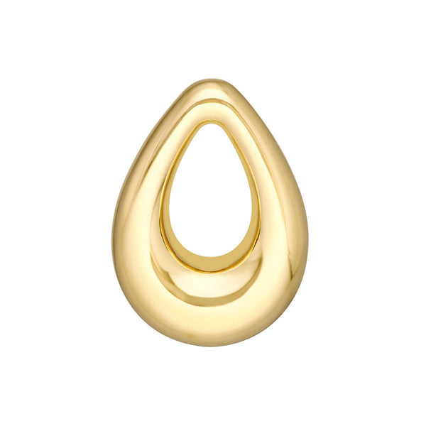 Birmingham Jewelry - 14K Yellow Gold Open Teardrop Stud Earrings - Birmingham Jewelry