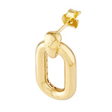 Birmingham Jewelry - 14K Yellow Gold Oval Door Knocker Hoop Earrings - Birmingham Jewelry