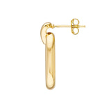 Birmingham Jewelry - 14K Yellow Gold Oval Door Knocker Hoop Earrings - Birmingham Jewelry