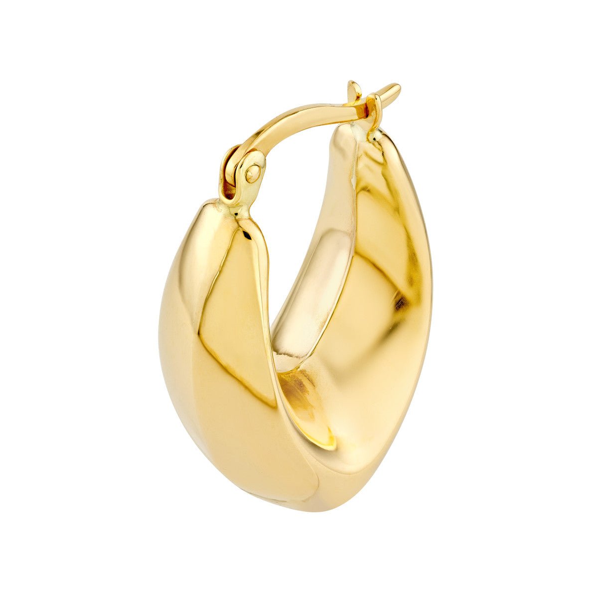 Birmingham Jewelry - 14K Yellow Gold Oval Pointed Teardrop Hoop Earrings - Birmingham Jewelry
