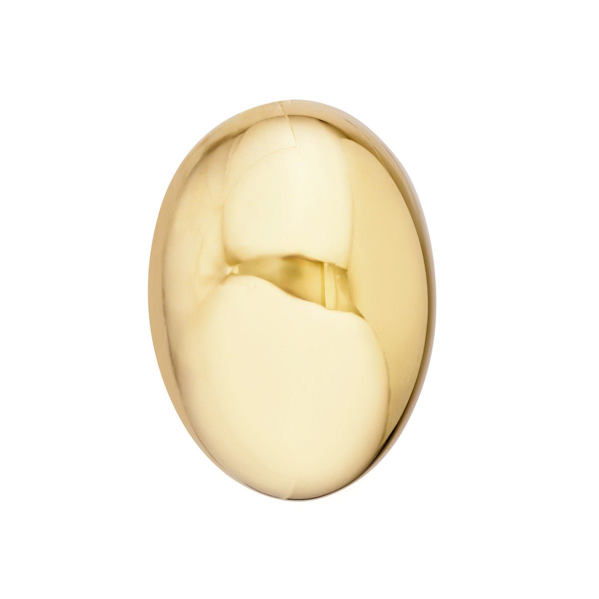 Birmingham Jewelry - 14K Yellow Gold Oval Polished Button Omega Earrings - Birmingham Jewelry