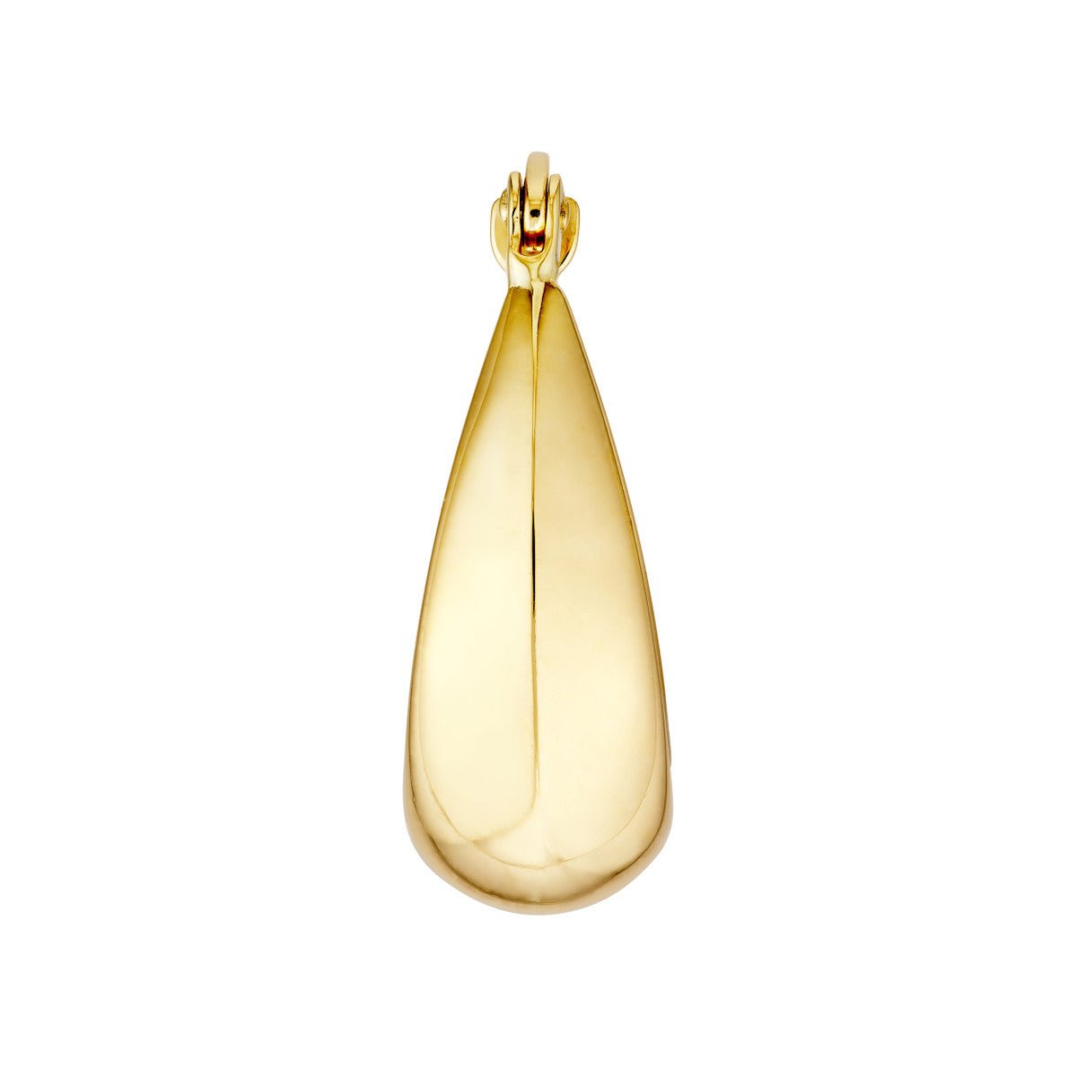 Birmingham Jewelry - 14K Yellow Gold Oval Teardrop Hoop Earrings - Birmingham Jewelry