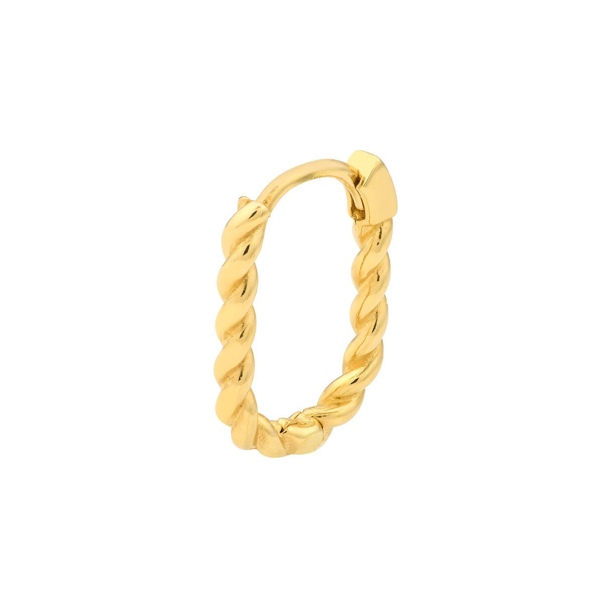 Birmingham Jewelry - 14K Yellow Gold Oval Twist Hoop Earrings - Birmingham Jewelry