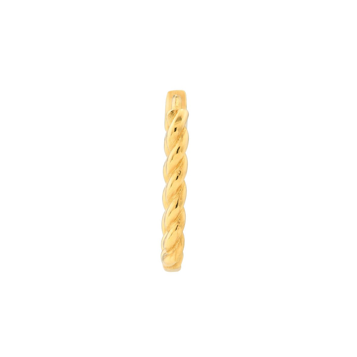 Birmingham Jewelry - 14K Yellow Gold Oval Twist Hoop Earrings - Birmingham Jewelry