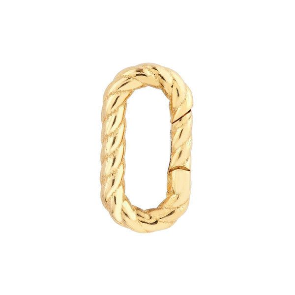 Birmingham Jewelry - 14K Yellow Gold Oval Twist Link Snap Lock - Birmingham Jewelry