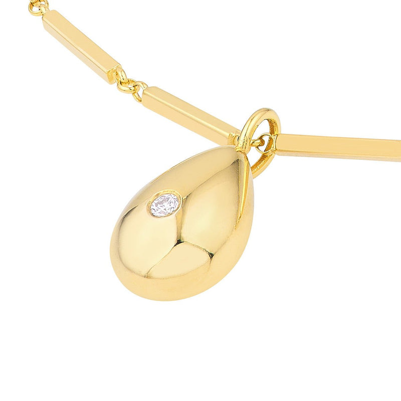 Birmingham Jewelry - 14K Yellow Gold Pear Shaped Diamond Charm - Birmingham Jewelry