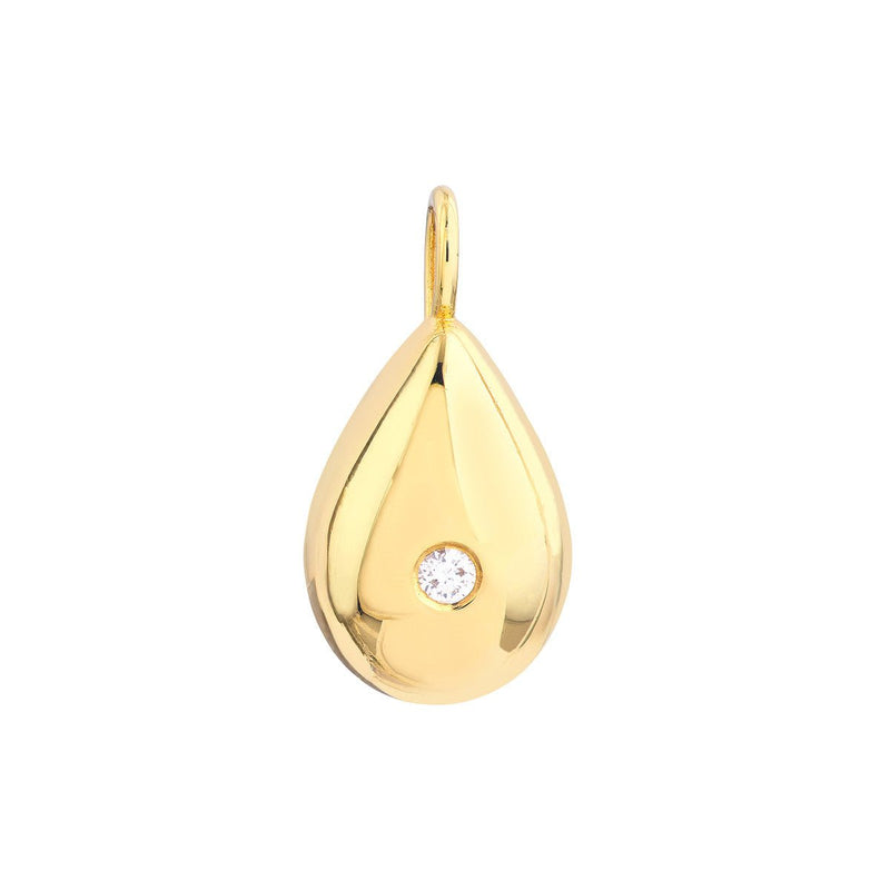 Birmingham Jewelry - 14K Yellow Gold Pear Shaped Diamond Charm - Birmingham Jewelry