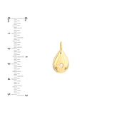 Birmingham Jewelry - 14K Yellow Gold Pear Shaped Diamond Charm - Birmingham Jewelry