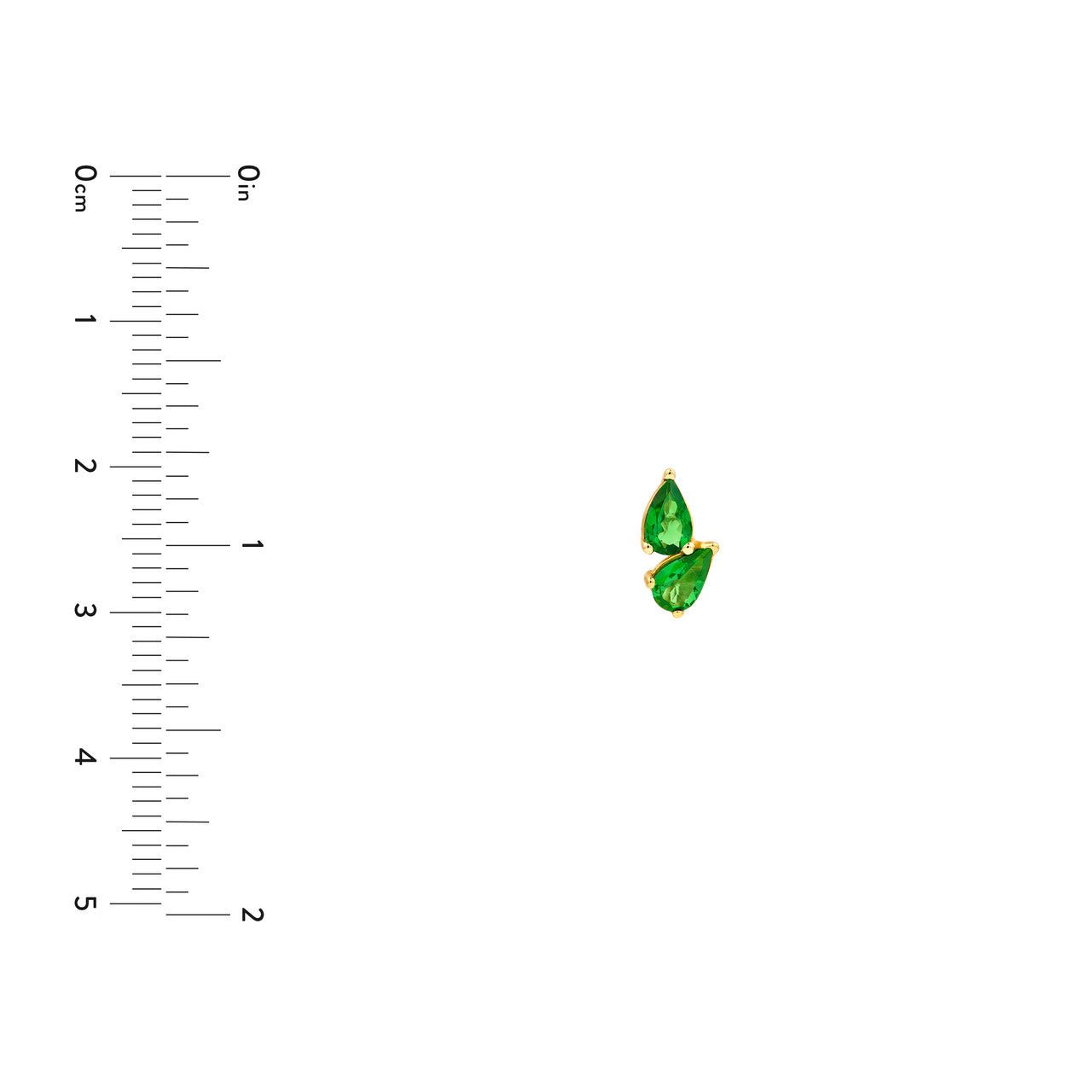 Birmingham Jewelry - 14K Yellow Gold Pear Tsavorite Stud Earrings - Birmingham Jewelry