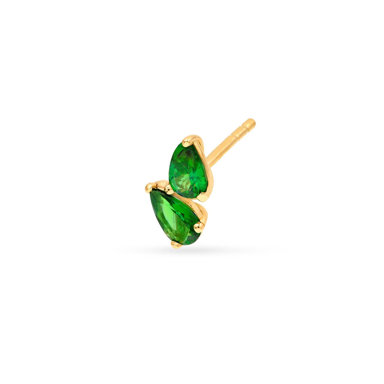 Birmingham Jewelry - 14K Yellow Gold Pear Tsavorite Stud Earrings - Birmingham Jewelry