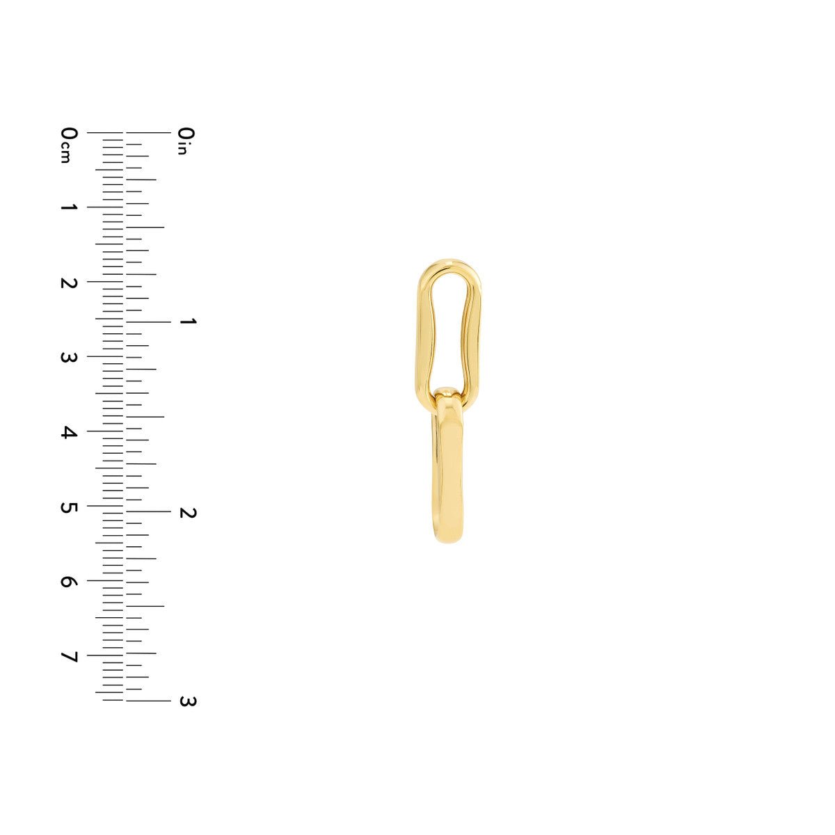 Birmingham Jewelry - 14K Yellow Gold Pinched Oval Link Dangle Earrings - Birmingham Jewelry