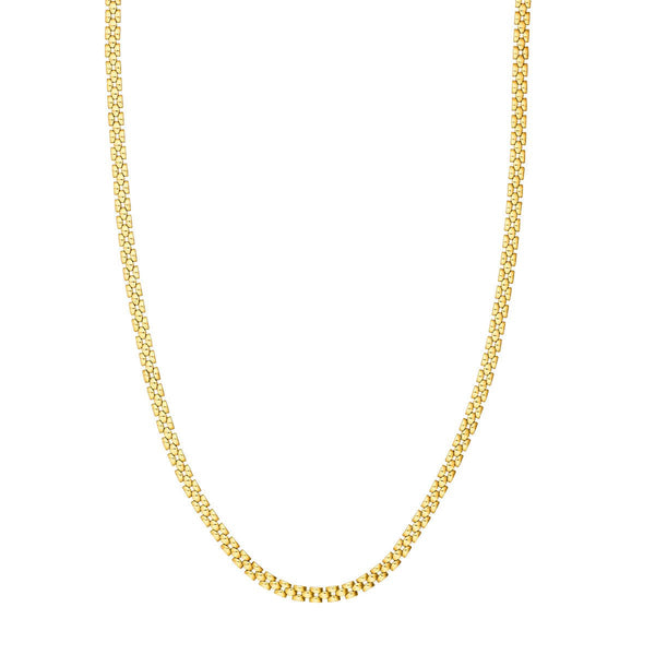 Birmingham Jewelry - 14K Yellow Gold Polished 2+1 Square Link Chain - Birmingham Jewelry