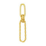 Birmingham Jewelry - 14K Yellow Gold Polished and Twist Paper Clip Earrings - Birmingham Jewelry