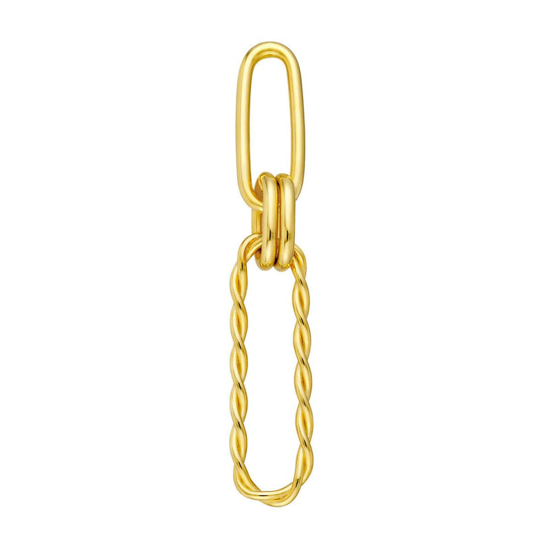 Birmingham Jewelry - 14K Yellow Gold Polished and Twist Paper Clip Earrings - Birmingham Jewelry