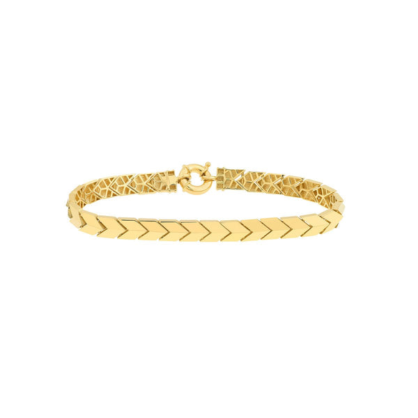 Birmingham Jewelry - 14K Yellow Gold Polished Arrow Link Bracelet - Birmingham Jewelry