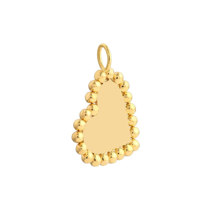 Birmingham Jewelry - 14K Yellow Gold Polished Ball Heart Pendant - Birmingham Jewelry