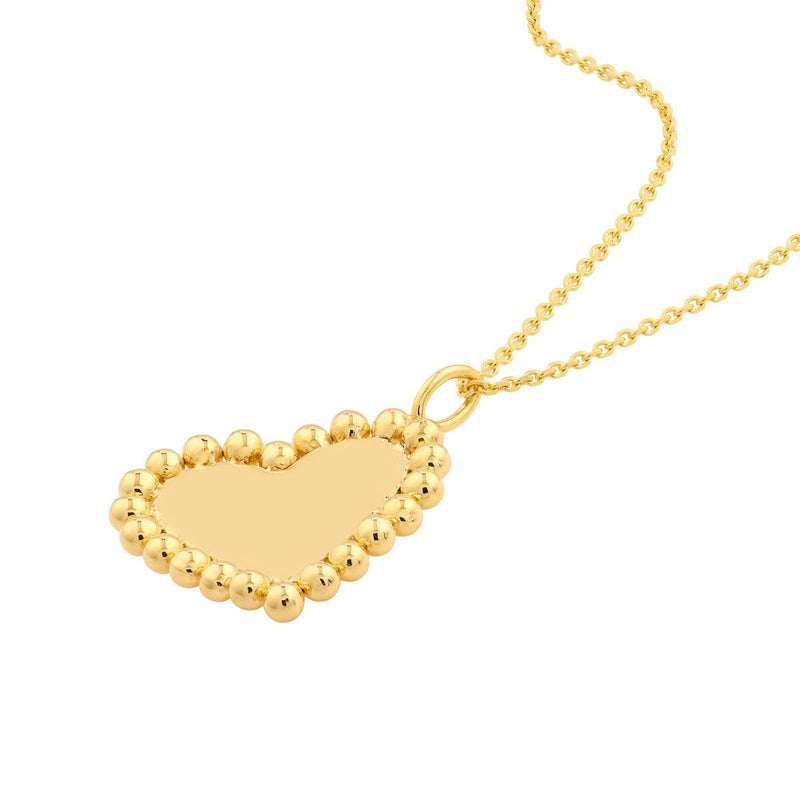 Birmingham Jewelry - 14K Yellow Gold Polished Ball Heart Pendant - Birmingham Jewelry