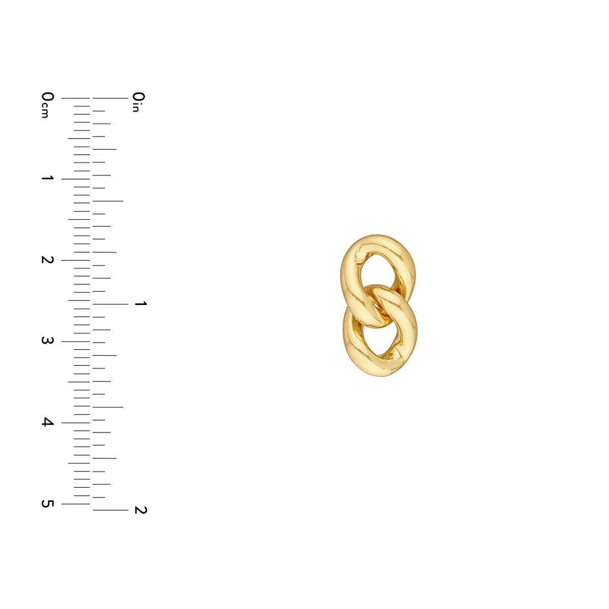 Birmingham Jewelry - 14K Yellow Gold Polished Curb Link Dangle Earrings - Birmingham Jewelry