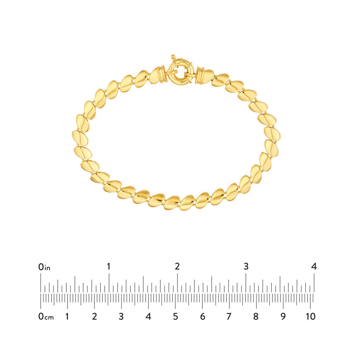 Birmingham Jewelry - 14K Yellow Gold Polished Diagonal Oval Link Bracelet - Birmingham Jewelry