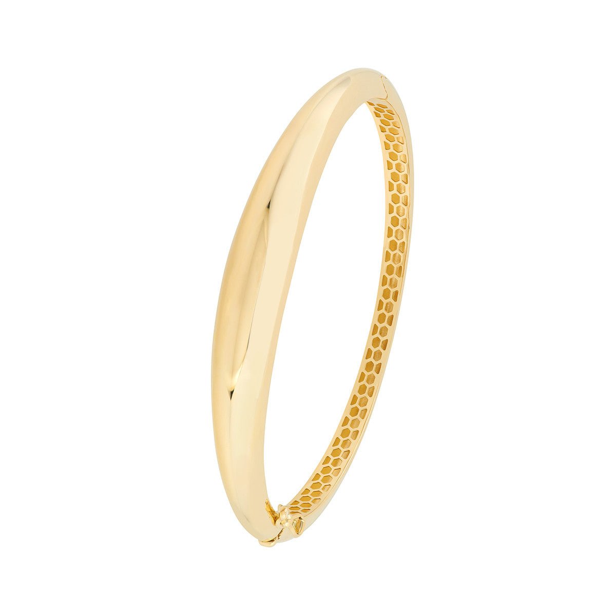 Birmingham Jewelry - 14K Yellow Gold Polished Dome Bangle - Birmingham Jewelry