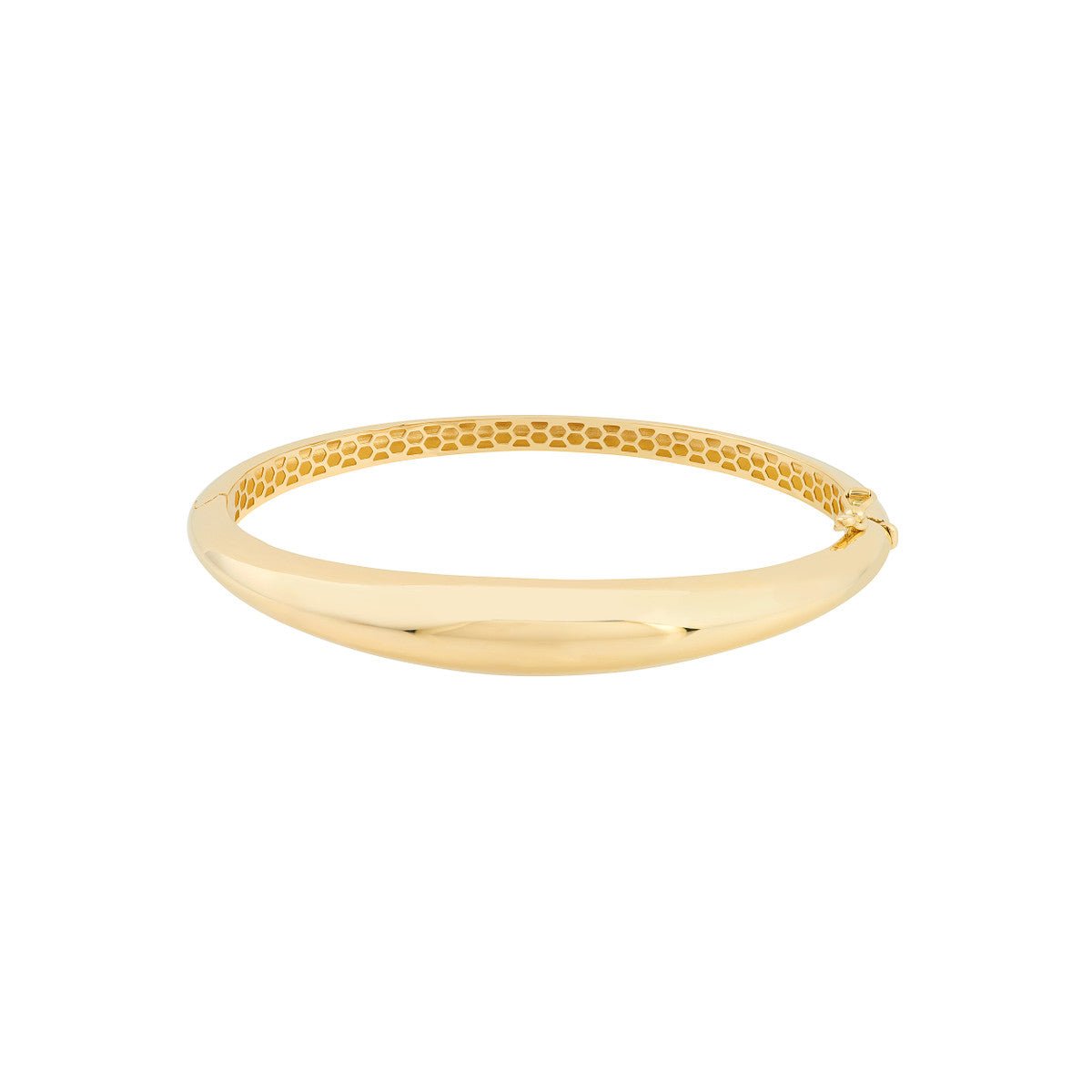 Birmingham Jewelry - 14K Yellow Gold Polished Dome Bangle - Birmingham Jewelry